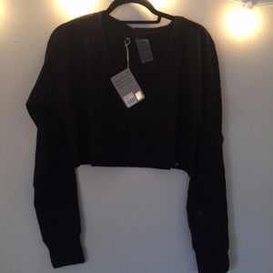 Gymshark Towel Sweater - Black - Medium